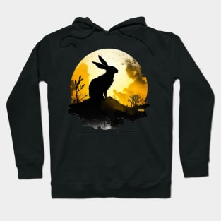 Moonstruck Black Rabbit of INLÉ Hoodie